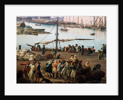 Third view of Toulon, view of old port from the side of the food stores, detail by Claude Joseph Vernet