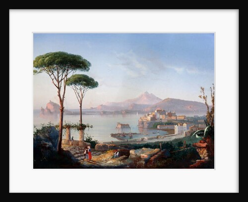 View of Bay of Pozzuoli with Capo Miseno and Ischia in background by Gioacchino La Pira