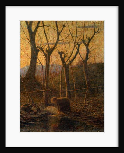 The warm stream or The washerwoman, 1920 by Vittore Grubicy de Dragon