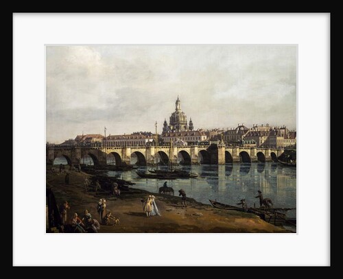 View of Dresden from the right bank of Elbe upstream from bridge of Augustus, c.1750 by Bernardo Bellotto