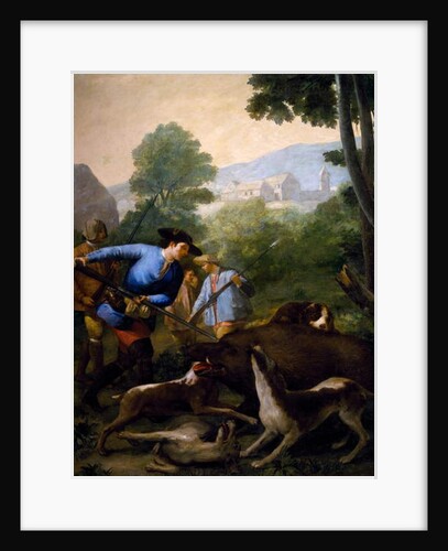 The boar hunt, 1775 by Francisco Jose de Goya y Lucientes