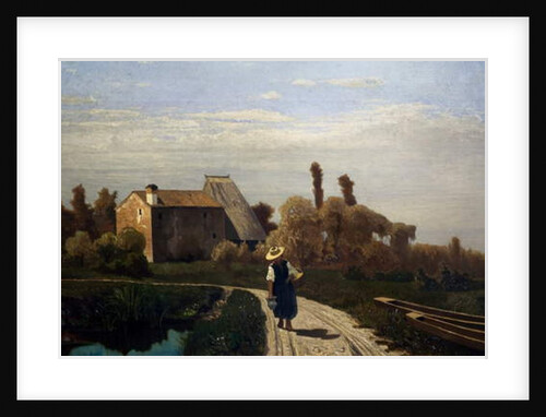 Rural landscape, Morning in May, 1869 by Guglielmo Ciardi