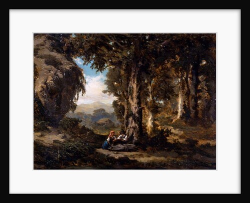 Figures in wood or Rest in woods, 1857 by Serafino de Tivoli