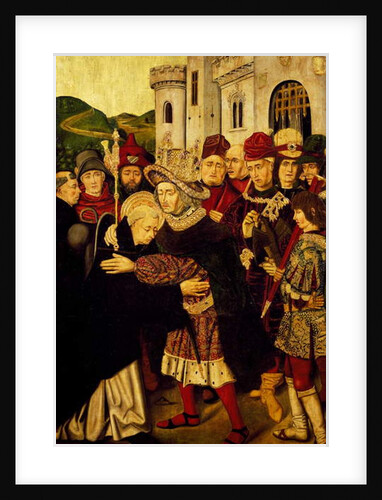 King Ferdinand I of Castile receiving St Dominic of Silos, 1477-1479 by Martin Bernat