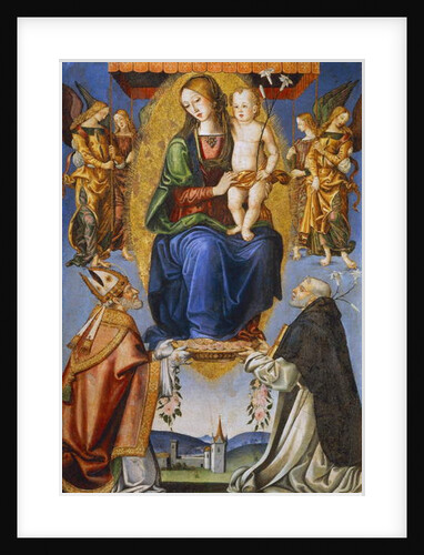 Madonna and Child with St Severino and Dominic by Bernardino di Mariotto