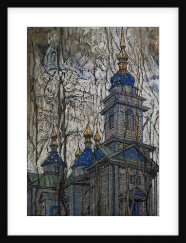 Wooden church, 1913 by Abraham Anshelovich Manievich
