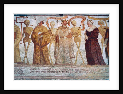 Death with the Emperor, the King and the Queen by Simone II Baschenis