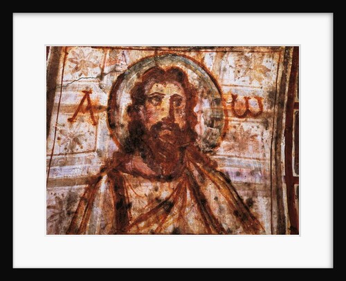 Bust of Christ, Catacombs of Commodilla, Rome by Roman