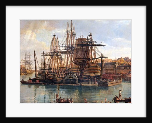 The Port of Brest, 1794 by Jean-Francois Hue