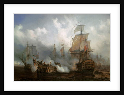 The Redoutable in the Battle of Trafalgar, October 21, 1805 by Auguste Etienne Francois Mayer