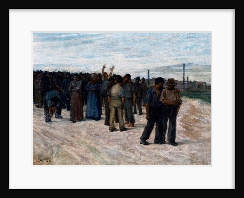 The Strike, 1889 by Plinio Nomellini