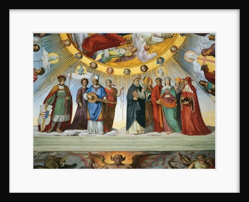 Dante and Beatrice speak to the teachers of wisdom by Philipp Veit