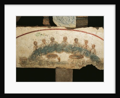 Eucharistic banquet, Cubicula of the Sacraments by Paleo-Christian