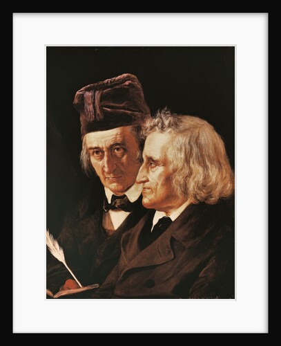 Portrait of brothers Jacob and Wilhelm Grimm, 1855 by Elisabeth Maria Anna Jerichau-Baumann