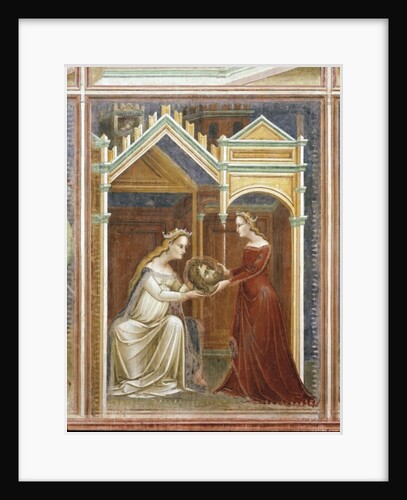 Salome offering the head of John the Baptist to her mother Herodius, c.1350-60 by Italian School