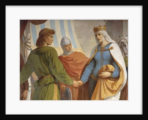 Parzival bidding farewell to his mother, Queen Herzeloyde by Christian Jank