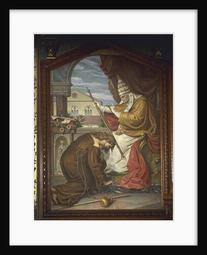 Tannhauser confesses his sins to Pope Urban IV by German School