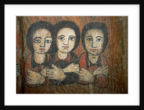Detail of wall painting by School Ethiopian