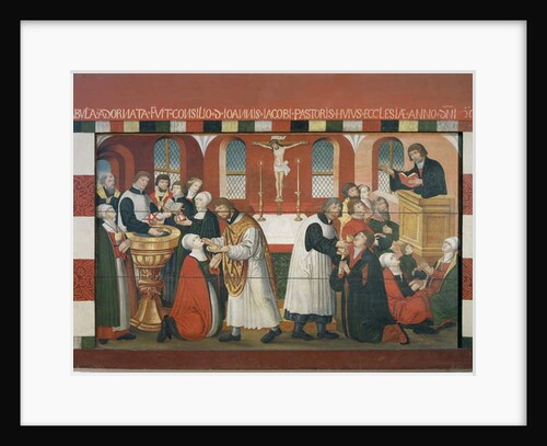 Martin Luther preaching by Dutch School