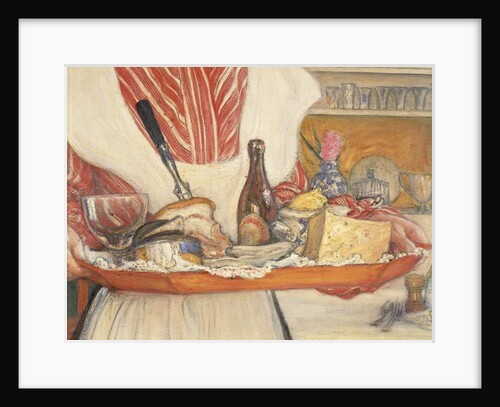 Housemaid, breakfast tray, detail by Carl Larsson