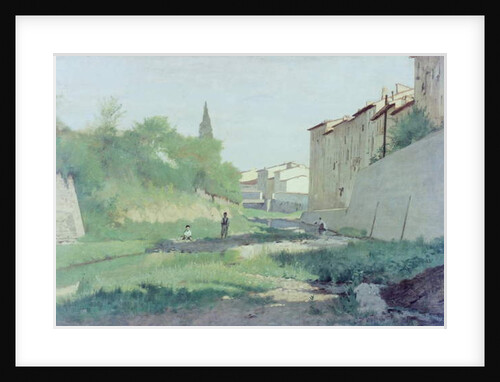 At the Mugnone River by Odoardo Borrani