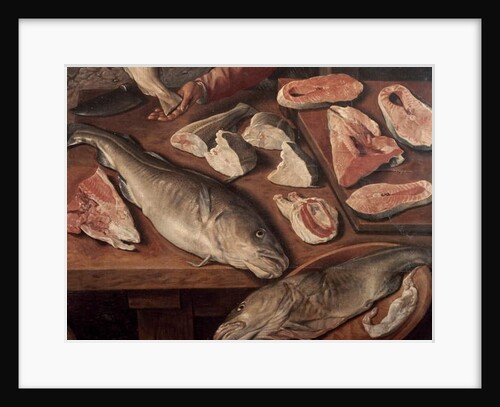 Fish market, 1569, Detail by Joachim Beuckelaer or Bueckelaer