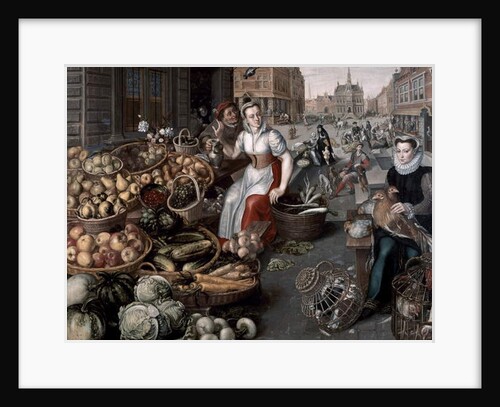 Woman selling fruit and vegetables, c.1590 by Arnout de Muyser