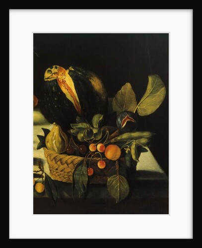 Still life with flowers and fruit by Michelangelo Merisi da Caravaggio