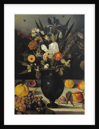Still life with flowers and fruit, by Master of the Hartford Still Life, c.1600-10 by Michelangelo Merisi da Caravaggio