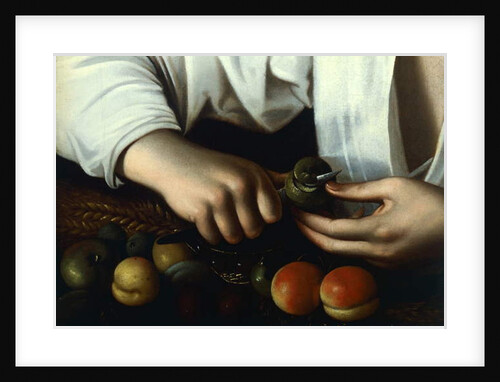 Boy Peeling Fruit, detail, 1591 by Michelangelo Merisi da Caravaggio