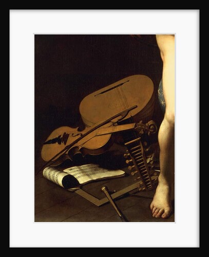 Representation of musical instruments by Michelangelo Merisi da Caravaggio