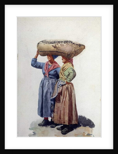 Two women dock workers at Genoa port, c.1890 by L. Allavena