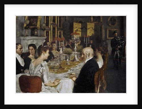 Dinner at Haddo House, 1884 by Alfred Edward Emslie by Alfred Edward Emslie