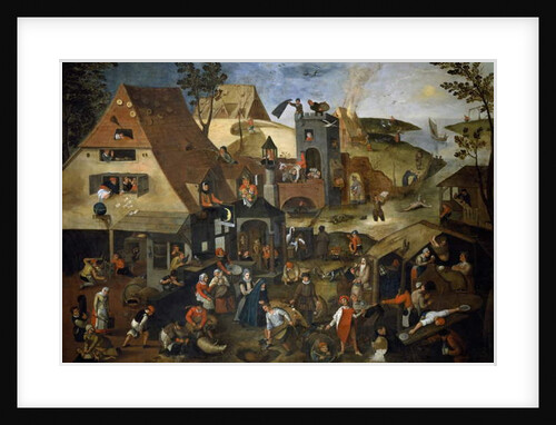 Netherlandish Proverbs, c.1559 by Pieter the Younger Brueghel