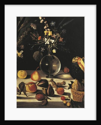 Still life with flowers and fruit, by Master of the Hartford Still Life, c.1600-10 by Michelangelo Merisi da Caravaggio