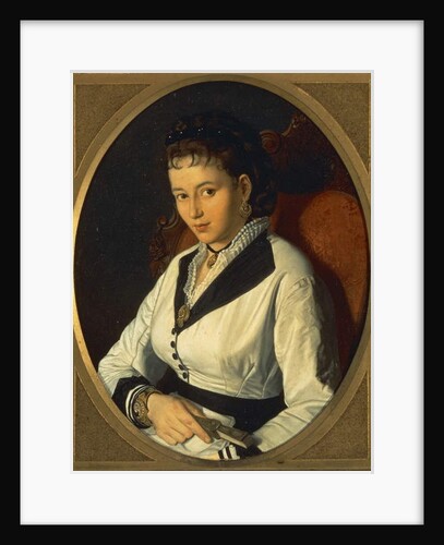 Portrait of Young Woman 1840-1869 by Pompeo Molmenti