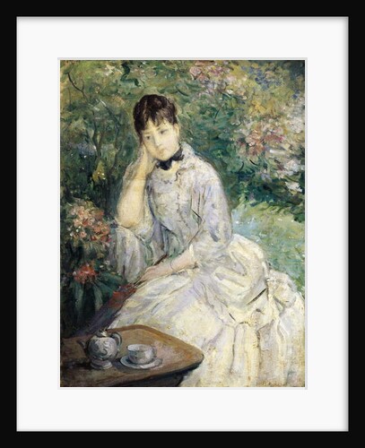 Young Woman Seated on a Sofa by Berthe Morisot