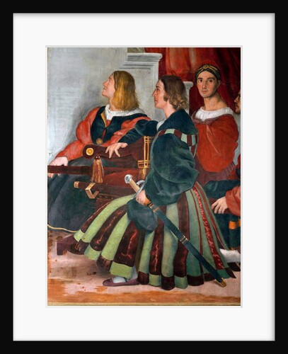 Papal bearers, detail of The Mass at Bolsena, Room of Heliodorus, 1511-14 by Raphael (1483-1520)