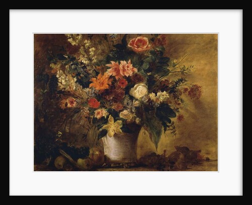 Flowers and Fruit by Ferdinand Victor Eugene Delacroix