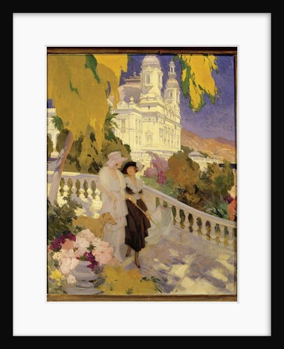 The Walk on the Terrace of the Casino of Montecarlo by Rene Lelong