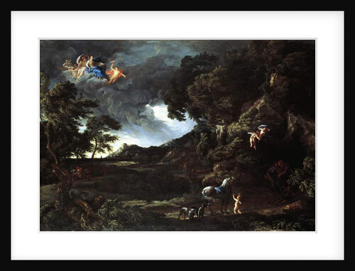 Landscape with the Union of Dido and Aeneas, c.1664-48 by Gaspard Poussin & Maratta or Maratti Carlo Dughet
