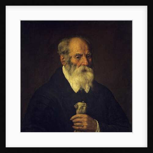 Old man with glove by Marcantonio Bassetti