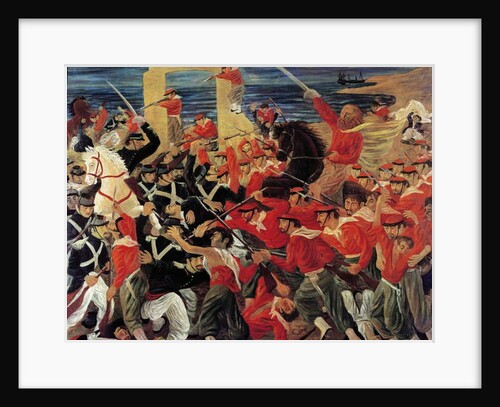 Battle of Milazzo fought between 17 and 24 July 1860 by Arnaldo Badodi