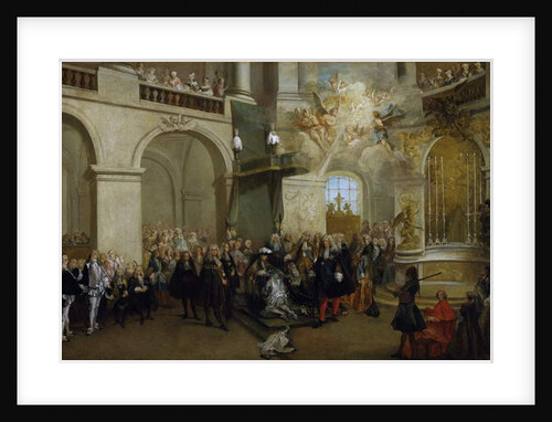 Conferring of the Order of the Holy Spirit in the chapel of Versailles, June 3rd 1724 by Nicolas Lancret