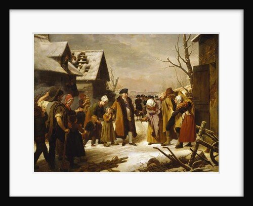 Louis XVI Distributing Alms to the Poor of Versailles during the Winter of 1788, 1817 by Louis Hersent
