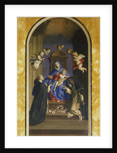 Our Lady of the Rosary with St Dominic and St Catherine, Chapel of St Catherine, Basilica of St Sabine, Rome, Italy, 17th century by Il (1609-85) Sassoferrato