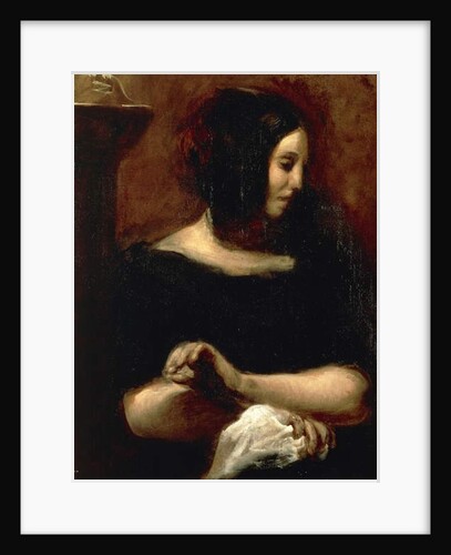 Portrait of George Sand, 1838 by Ferdinand Victor Eugene Delacroix