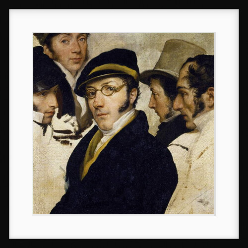Self-portrait with friends Migliara, Palagi, Grossi, Molteni, c.1825 by Francesco Hayez