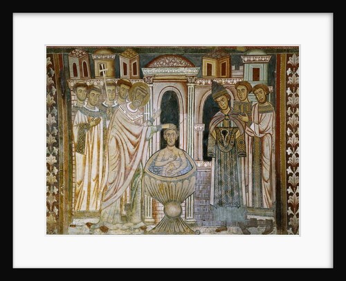 Emperor Constantine, having been cured of leprosy by Italian School