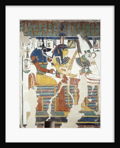 Anubis, Osiris and Nefertari by Egyptian 19th Dynasty